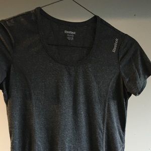 Reebok, charcoal grey tunic style shirt, xSmall.